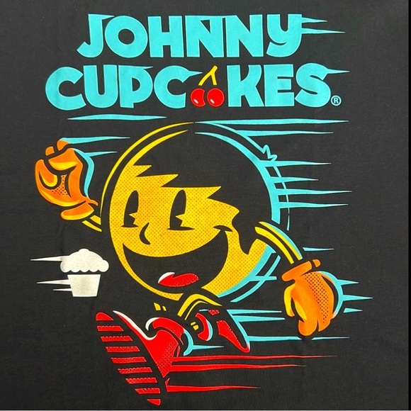 Johnny Cupcakes Snack Man Cherry The Secret Menu Graphic Tee‎ Shirt Medium - Picture 2 of 7